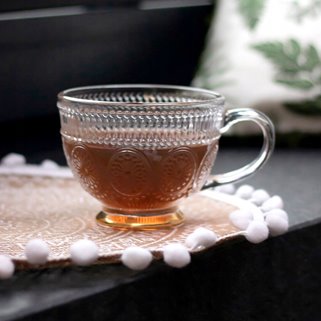 Filiżanka BARREL szklana złota 360 ml