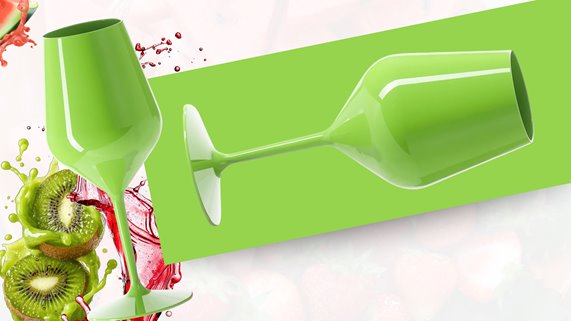 Kieliszek Zielony plastikowy wielorazowy zmywarka