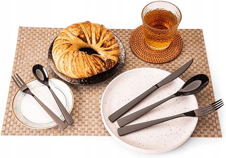 Sztućce Otto Koning czarne 20 el / 4 os