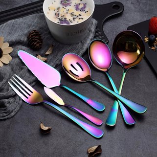 Sztućce do serwowania opalizujące 6 sztuk